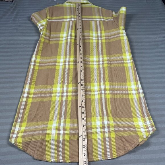 Outerknown Blanket Dress Womens Small Plaid Organic Cotton Long Button Down - Picture 7 of 7
